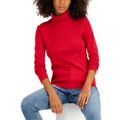 Womens Long Sleeve Cotton Turtleneck Top