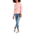 Womens Long Sleeve Cotton Turtleneck Top