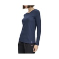 Womens Cotton Blend Ribbed Long Sleeve T-Shirt