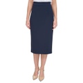 Womens Ponte Pencil Midi Skirt