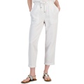 Womens High Rise Cuffed Twill Pants