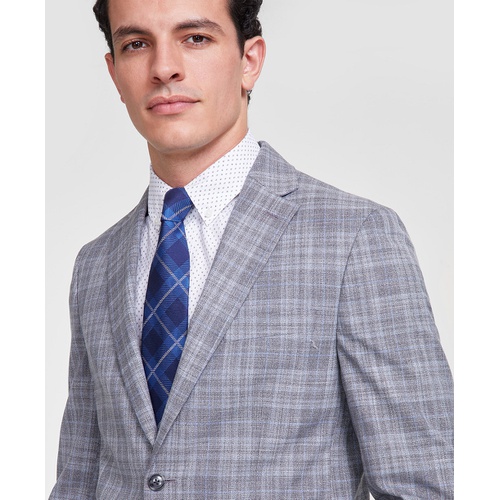 타미힐피거 Mens Modern-Fit Plaid Sport Coat