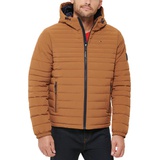 Mens Stretch Quilted Hooded Jacket