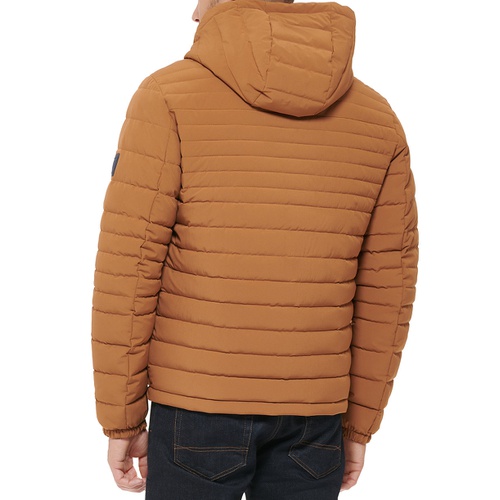 타미힐피거 Mens Stretch Quilted Hooded Jacket