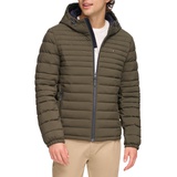 Mens Stretch Quilted Hooded Jacket