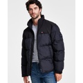 Mens Mixed-Media Puffer Jacket