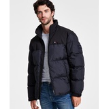 Mens Mixed-Media Puffer Jacket