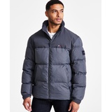 Mens Mixed-Media Puffer Jacket