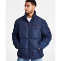 Mens Mixed-Media Puffer Jacket