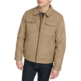 Mens Faux Suede Trucker Jacket