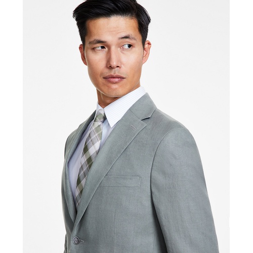 타미힐피거 Mens Modern-Fit Linen Sport Coat