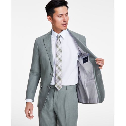 타미힐피거 Mens Modern-Fit Linen Sport Coat