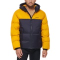 Mens Colorblock Performance Hooded Puffer Jacket