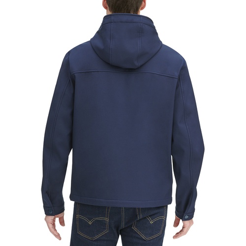 타미힐피거 Mens Hooded Soft-Shell Jacket