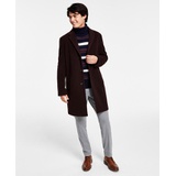 Mens Addison Wool-Blend Trim Fit Overcoat