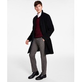 Mens Addison Wool-Blend Trim Fit Overcoat