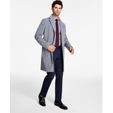 Mens Addison Wool-Blend Trim Fit Overcoat