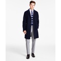 Mens Addison Wool-Blend Trim Fit Overcoat