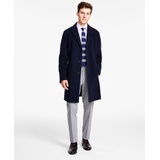 Mens Addison Wool-Blend Trim Fit Overcoat