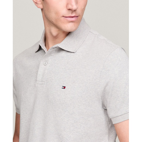 타미힐피거 Mens Regular-Fit Liquid Cotton Polo Shirt