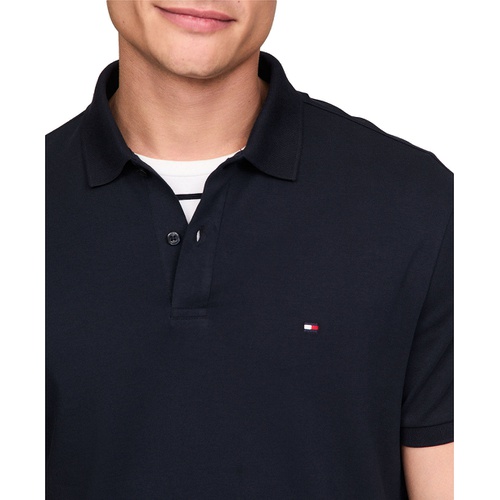 타미힐피거 Mens Regular-Fit Liquid Cotton Polo Shirt