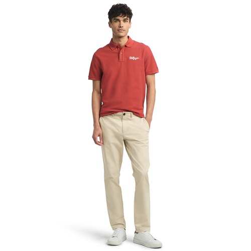 타미힐피거 Mens Regular-Fit Hilfiger Stitch Logo Polo Shirt