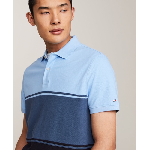 타미힐피거 Mens Regular-Fit Colorblocked Polo Shirt