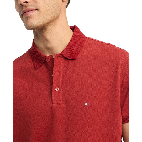 타미힐피거 Mens Regular-Fit Two-Tone Polo Shirt