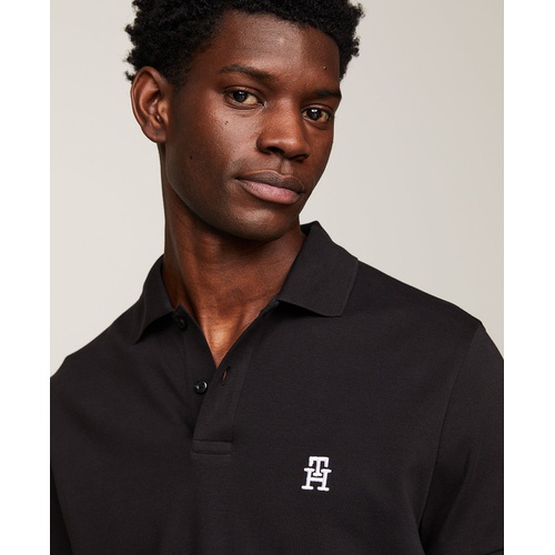 타미힐피거 Mens Short Sleeve Interlock Monogram Polo Shirt