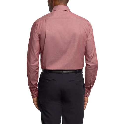 타미힐피거 Mens Flex Regular Fit Wrinkle Resistant Stretch Twill Dress Shirt