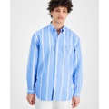 Mens Regular-Fit Space Stripe Shirt