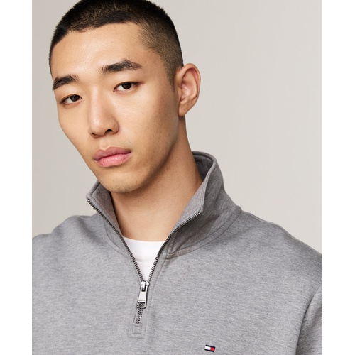 타미힐피거 Mens Essential Intechno Knit Regular-Fit 1/4-Zip Sweatshirt