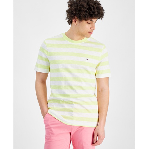 타미힐피거 Mens Textured Stripe T-Shirt