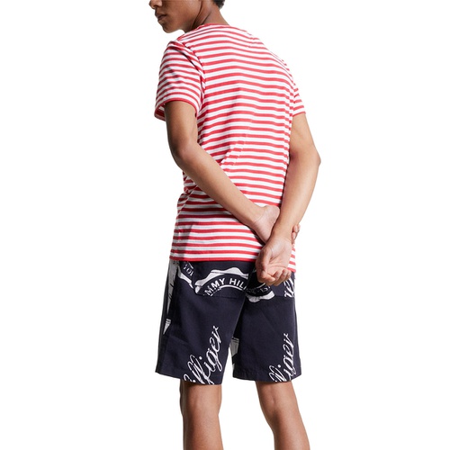 타미힐피거 Mens TH Flex Slim-Fit Striped T-Shirt