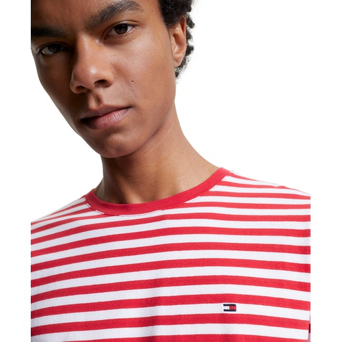 타미힐피거 Mens TH Flex Slim-Fit Striped T-Shirt