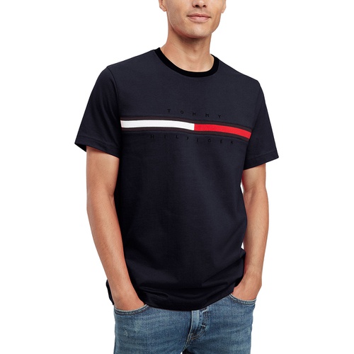 타미힐피거 Mens Tino Logo Short Sleeve T-Shirt