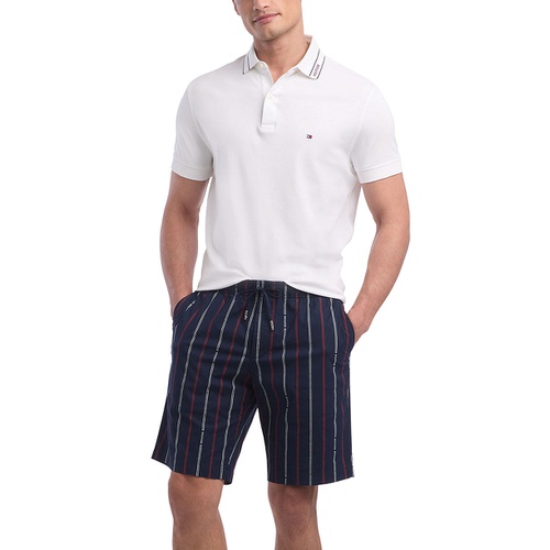 타미힐피거 Mens Brooklyn Straight Fit Foulard Striped 9 Shorts