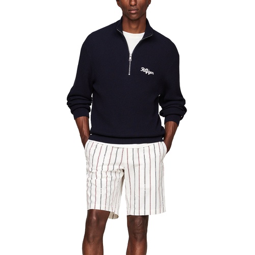 타미힐피거 Mens Brooklyn Straight Fit Foulard Striped 9 Shorts