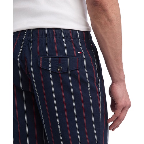 타미힐피거 Mens Brooklyn Straight Fit Foulard Striped 9 Shorts