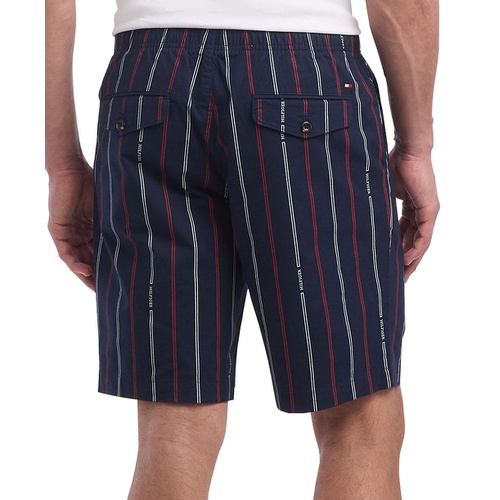 타미힐피거 Mens Brooklyn Straight Fit Foulard Striped 9 Shorts