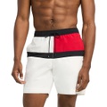 Mens Long Drawstring Flag 7 Swim Trunks