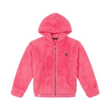 Baby Girl Minky Zip Front Hoodie