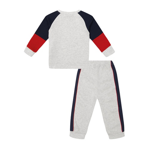 타미힐피거 Baby Boy Heather Colorblock Fleece Sweatsuit