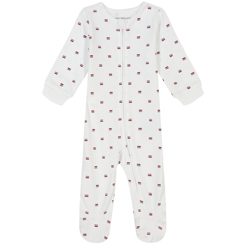 타미힐피거 Baby Boy Flag-Logo Print Footed Coverall