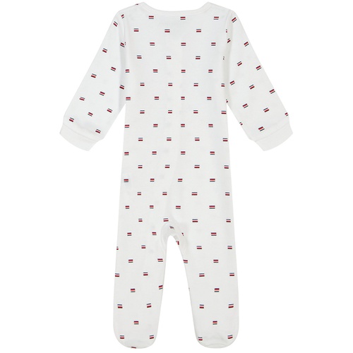 타미힐피거 Baby Boy Flag-Logo Print Footed Coverall