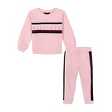 Toddler Logo-Stripe Trim Fleece Sweatsuit 2 Piece Set