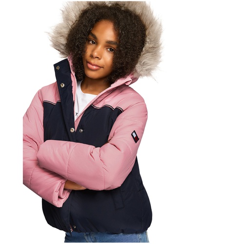 타미힐피거 Toddler Girls Expedition Colorblock Puffer