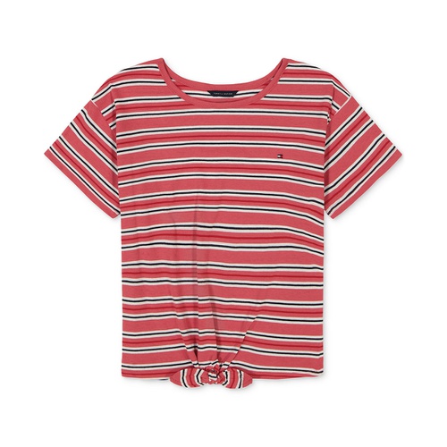 타미힐피거 Toddler Girls Striped Tie-Front T-Shirt