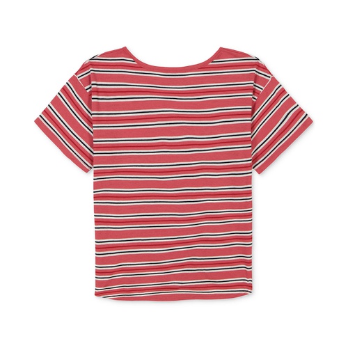 타미힐피거 Toddler Girls Striped Tie-Front T-Shirt