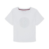 Toddler Girls Embroidered Crest Short-Sleeve Boxy T-Shirt